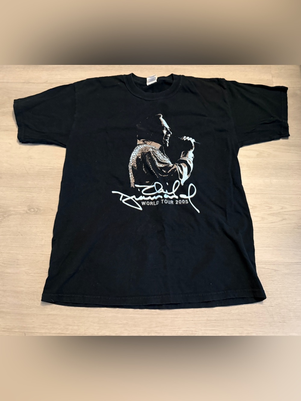 Vintage NEIL DIAMOND 2005 World Tour Concert T-Shirt Souvenir Sz L 100% Cotton